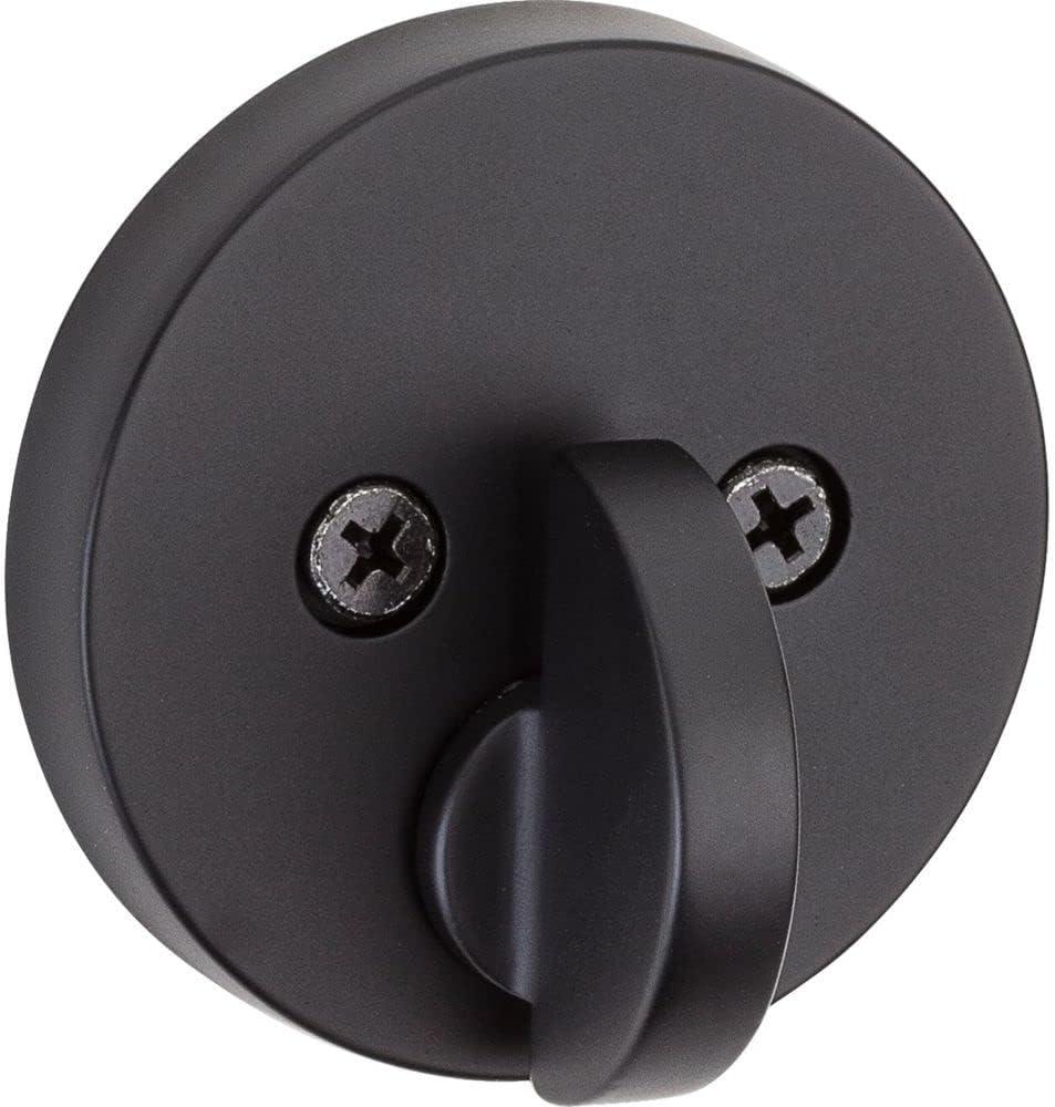 Matte Black Single Cylinder Round Deadbolt Lock