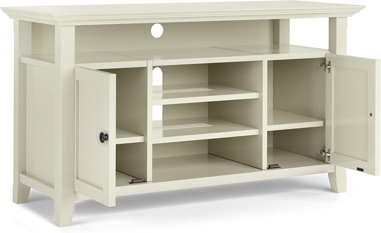 Simpli Home Amherst 54"W Solid Wood TV Stand for TVs up to 60" with Adjustable Shelves