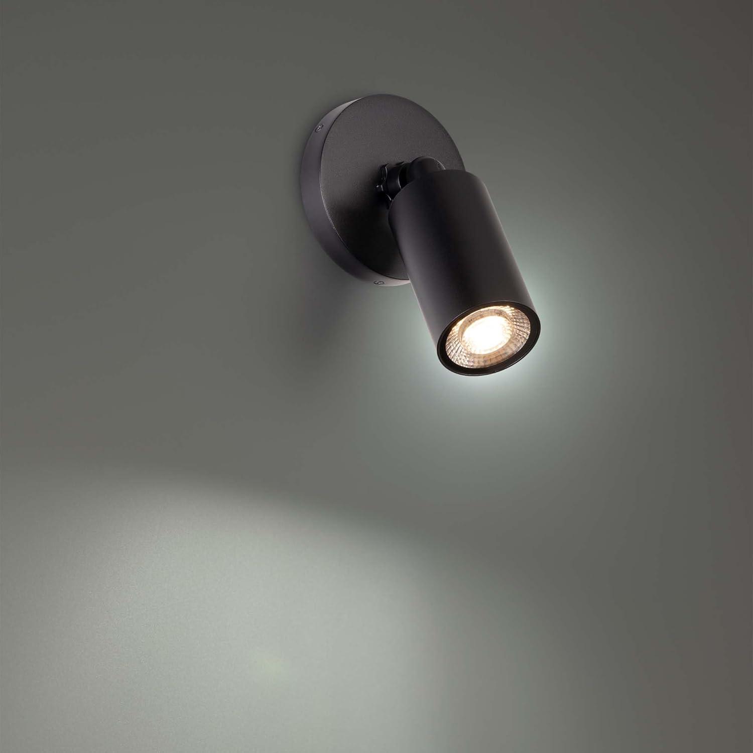 Black Adjustable Cylinder LED Wall Sconce