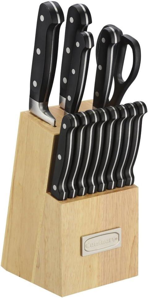 Cuisinart Advantage 14 Piece Triple-Rivet Knife Set and Wood Storage Block