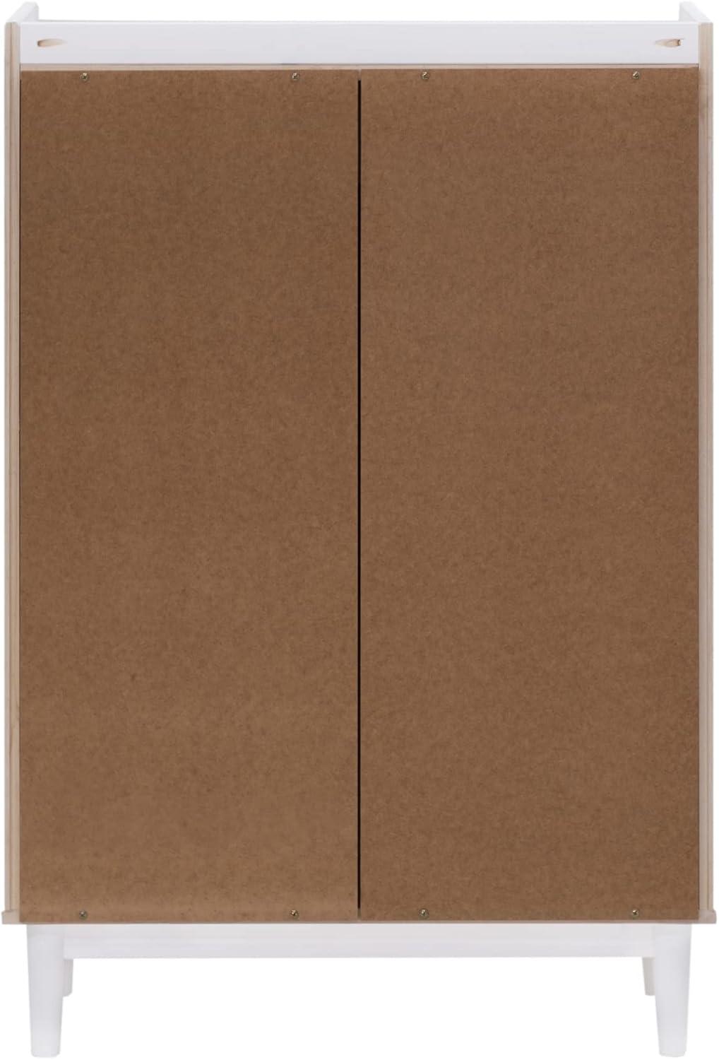 White Solid Wood Mid-Century Modern 6-Drawer Tall Dresser