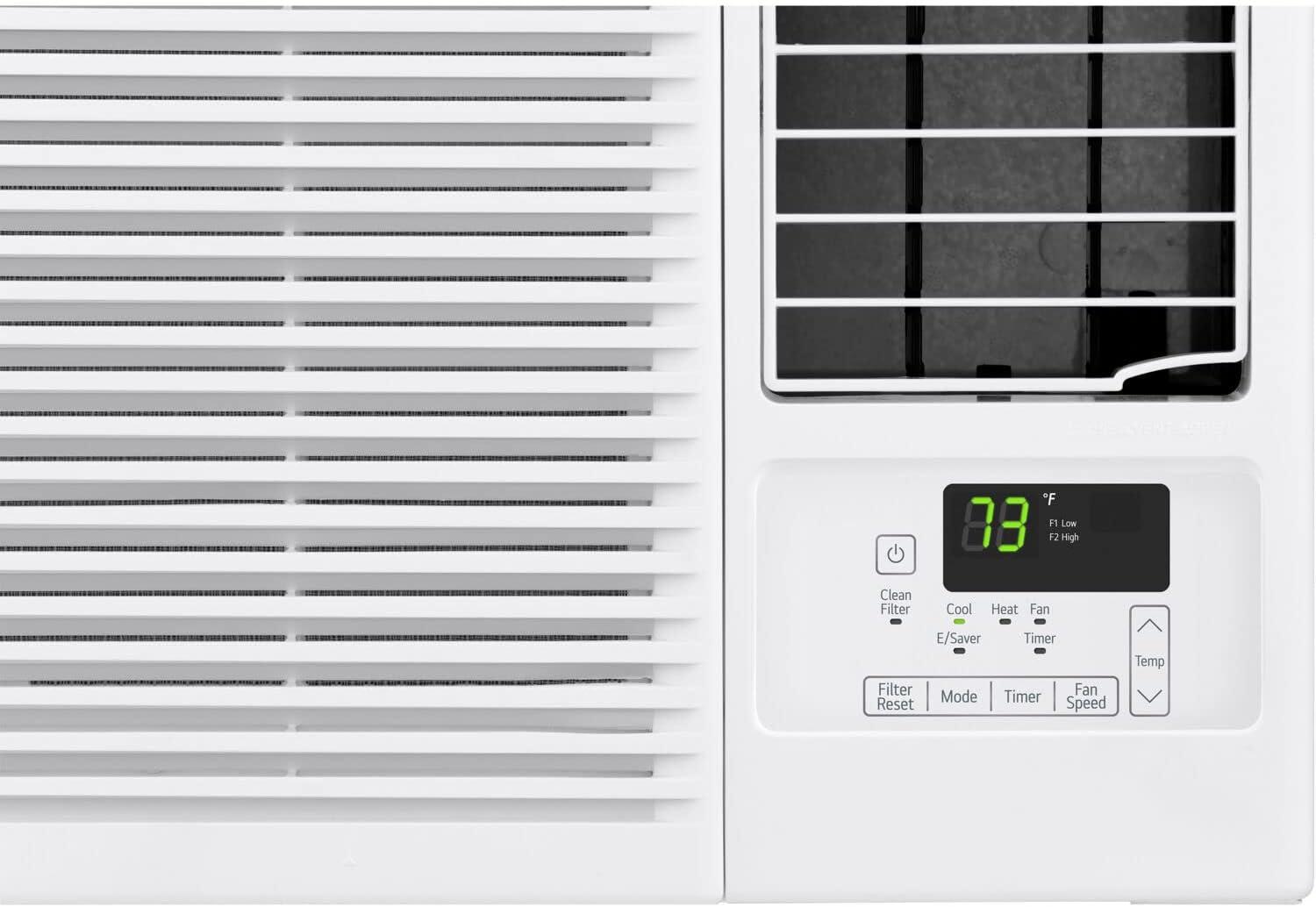 23,000 BTU 230V Window-Mounted Air Conditioner with 11,600 BTU Supplemental Heat Function