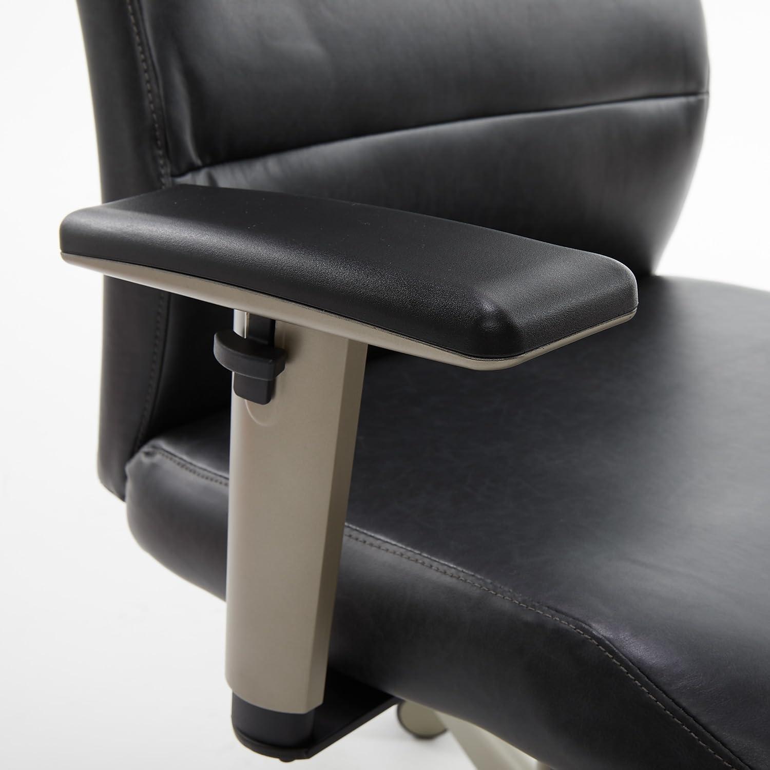 LZB Modern Baylor Executive Office Chair Black - La-Z-Boy: Ergonomic, Adjustable Arms, Cushioned