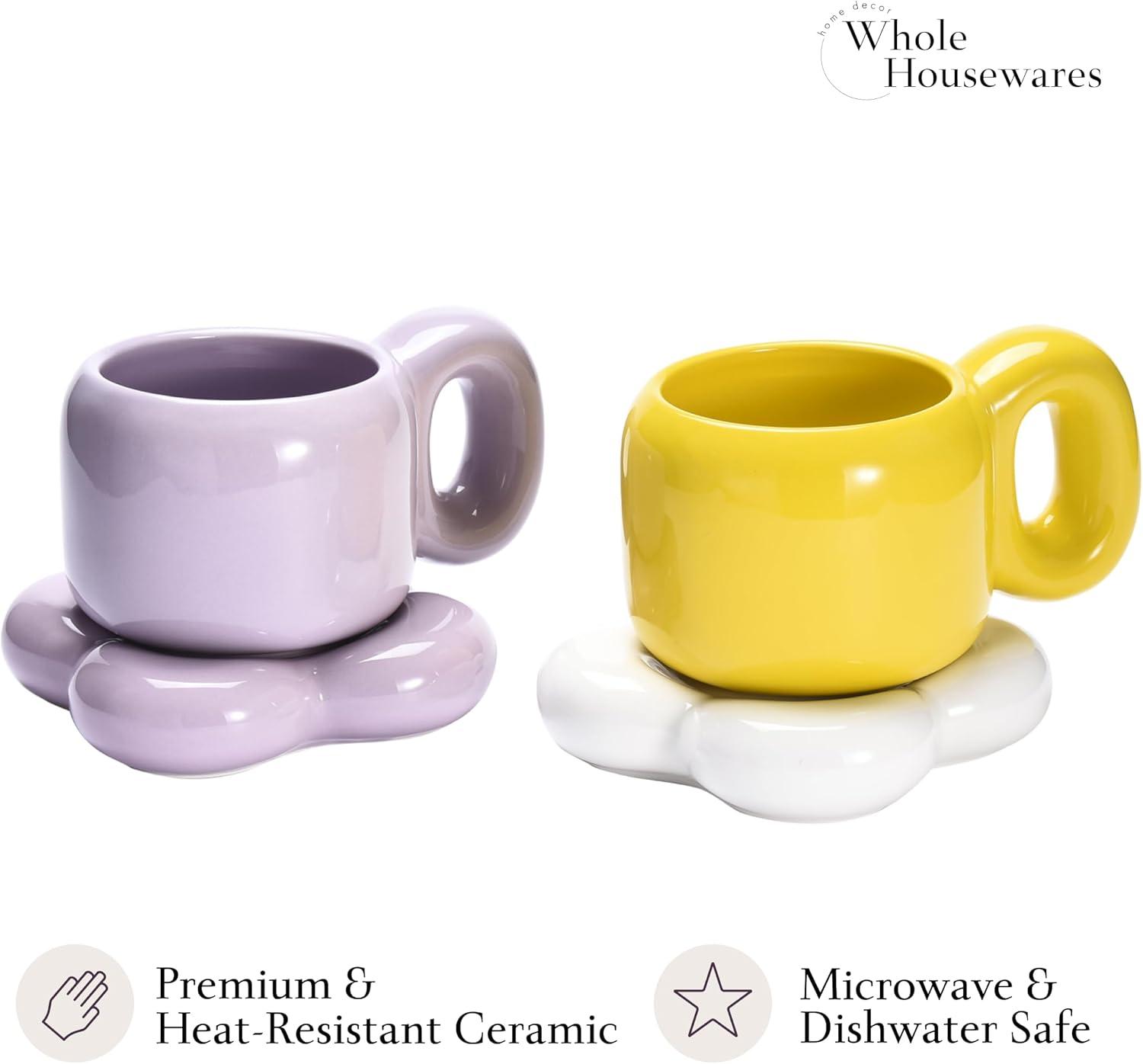 WHOLE HOUSEWARES Ceramic Coffee Mug - 2 Pieces