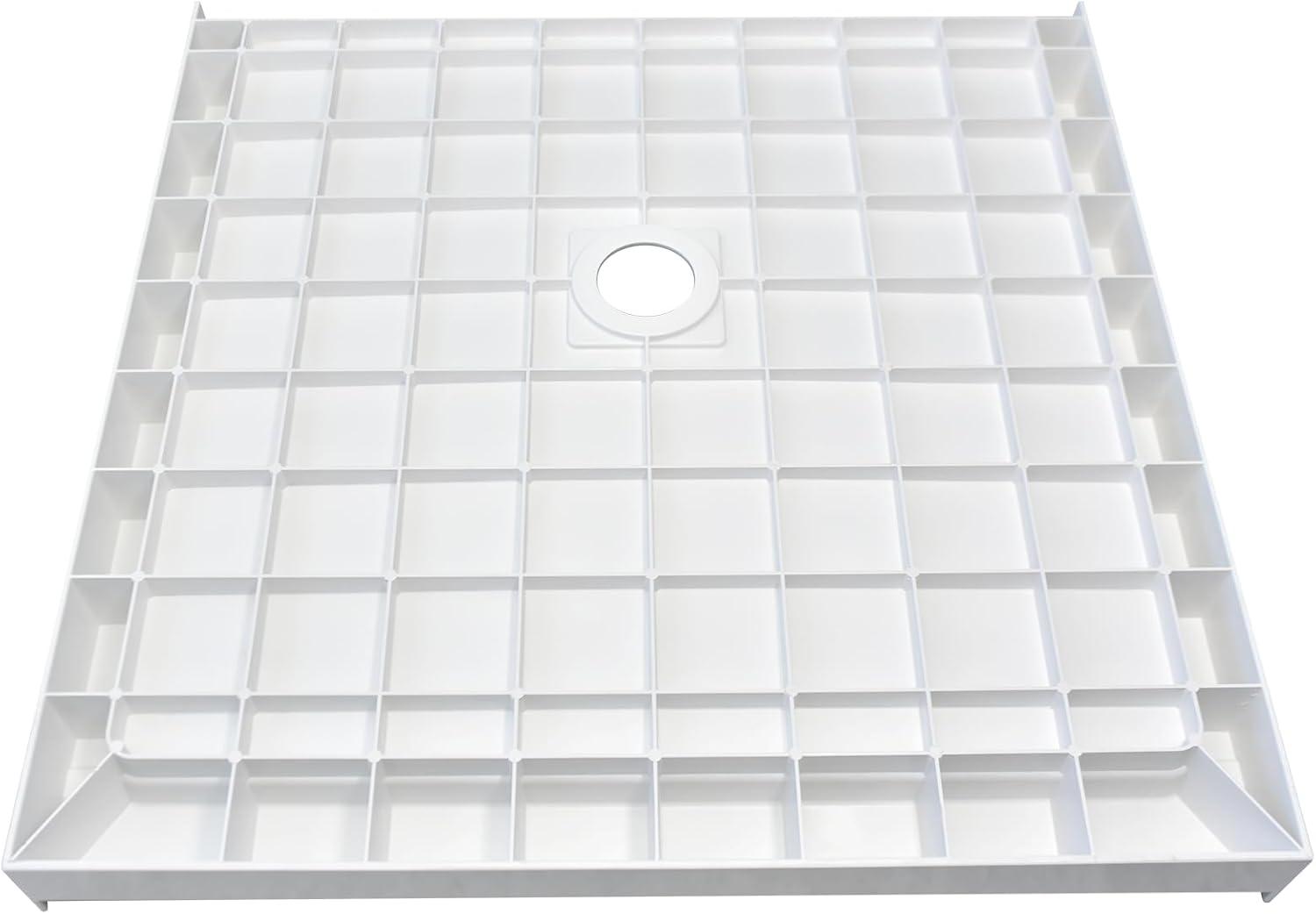 60''X 30'' Glasstone Shower Base Smc Solid White Finish