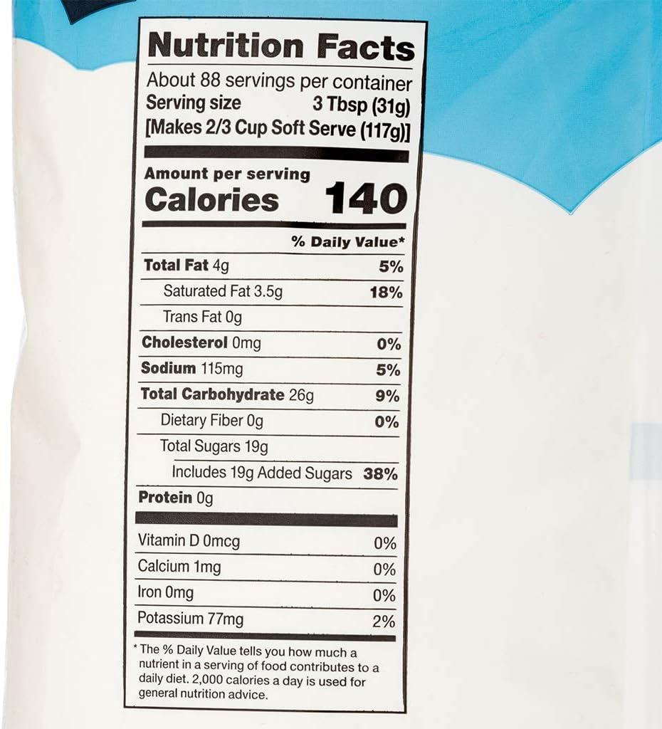 Frostline Vanilla Soft Serve Ice Cream Mix, Lactose & Gluten Free - Just Add Water, Dairy, or Dairy Free Alternative, Use with Blender, Countertop Ice Cream Maker, Soft Serve Machine - 6 lb Bag