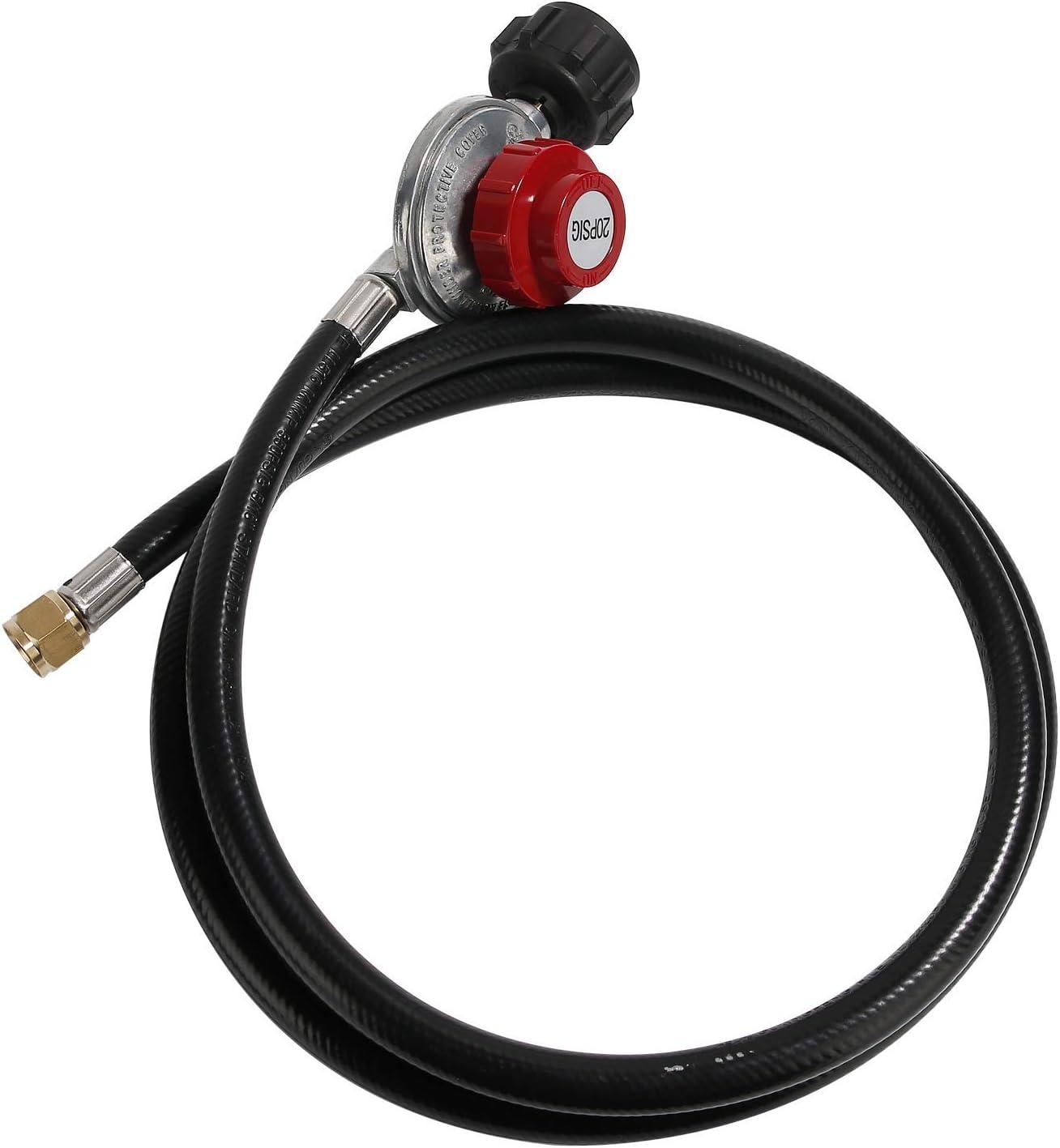 Roastove QCC1 5 ft Propane Regulator and Hose Gas Line Connector