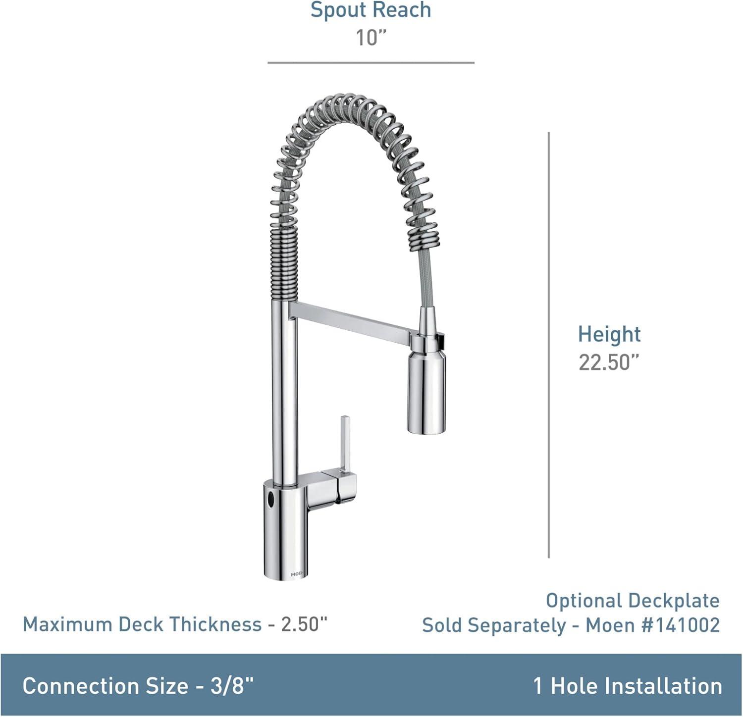 Moen Align MotionSense Wave Single Handle Spring Pulldown Kitchen Faucet with Power Clean Technology