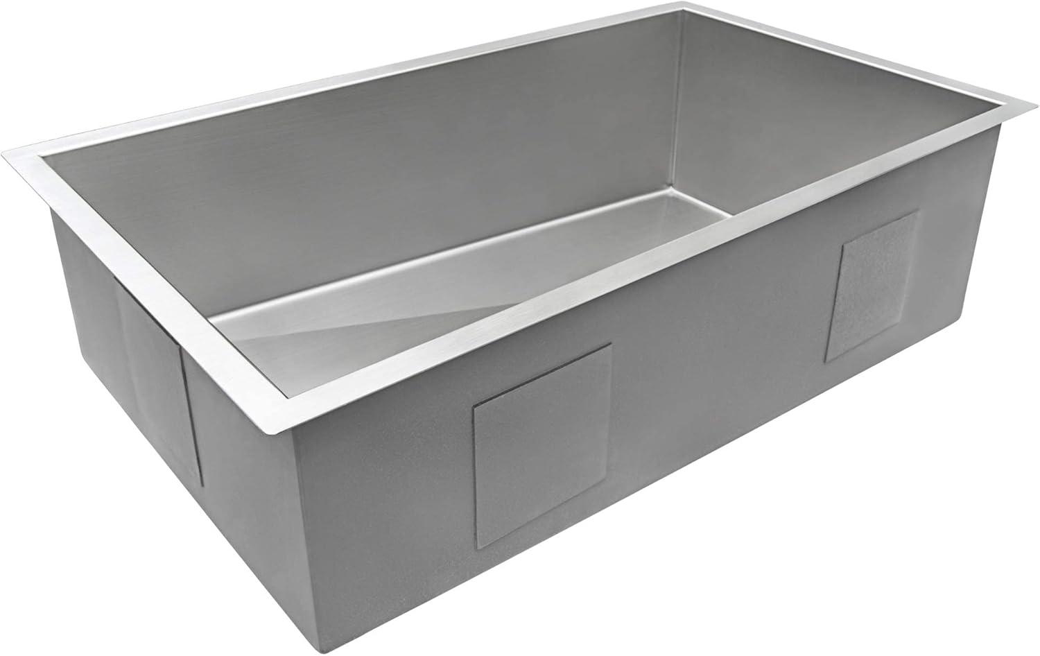 Ruvati 30-inch Slope Bottom Offset Drain Undermount Kitchen Sink Single Bowl Stainless Steel