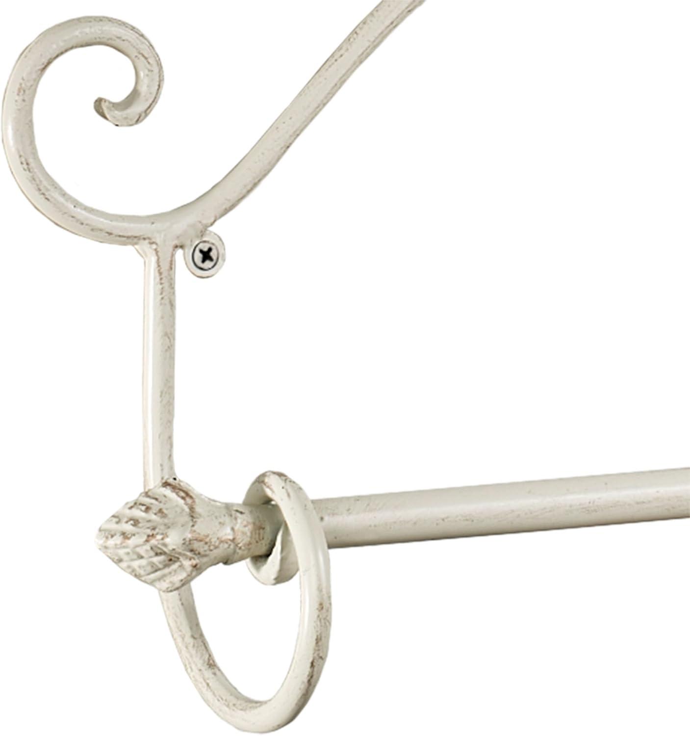 Graceful Aldabella Scroll Wall Mount Towel Bar Creamy Gold 30"