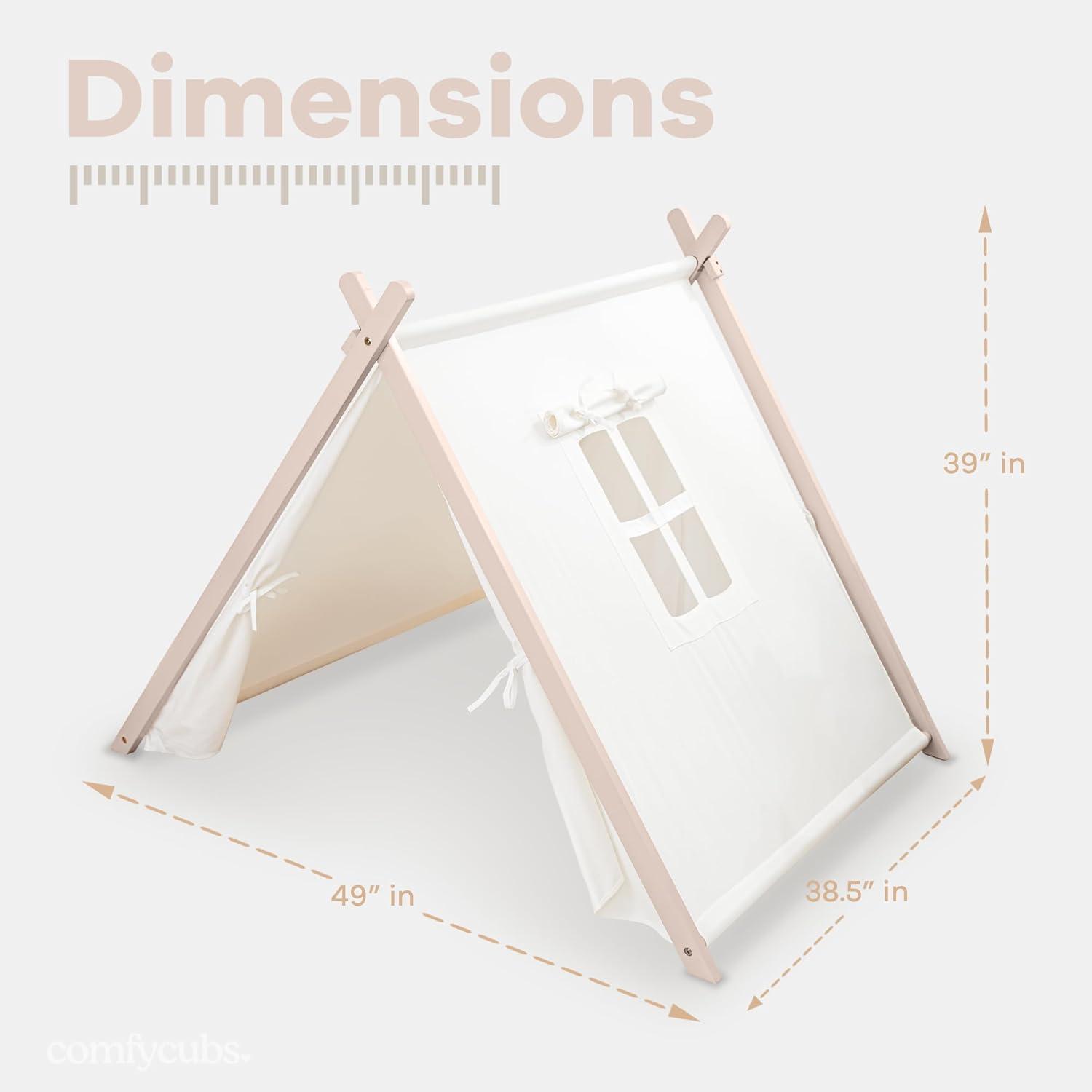 Comfy Cubs Kids Play Tent - Spacious & Stylish Kids Tent Made with 100% Breathable Cotton Canvas  By Comfy Cubs