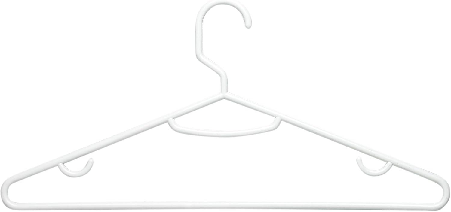 White Recycled Plastic Suit Hangers, 60-Pack