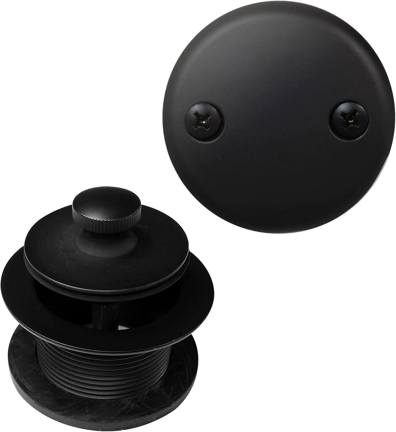 1-1/2" Coarse Thread Twist & Close Bathtub Drain Trim with Two-Hole Overflow