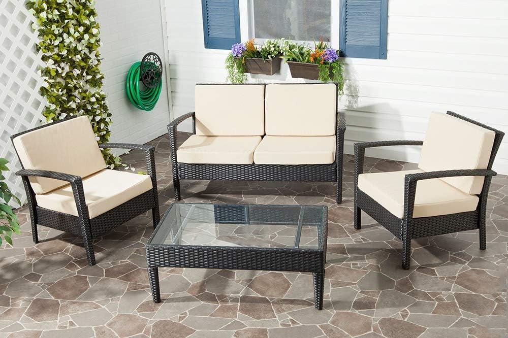 Piscataway Set - Indoor/Outdoor - FOX6006 - Black/Grey - Safavieh
