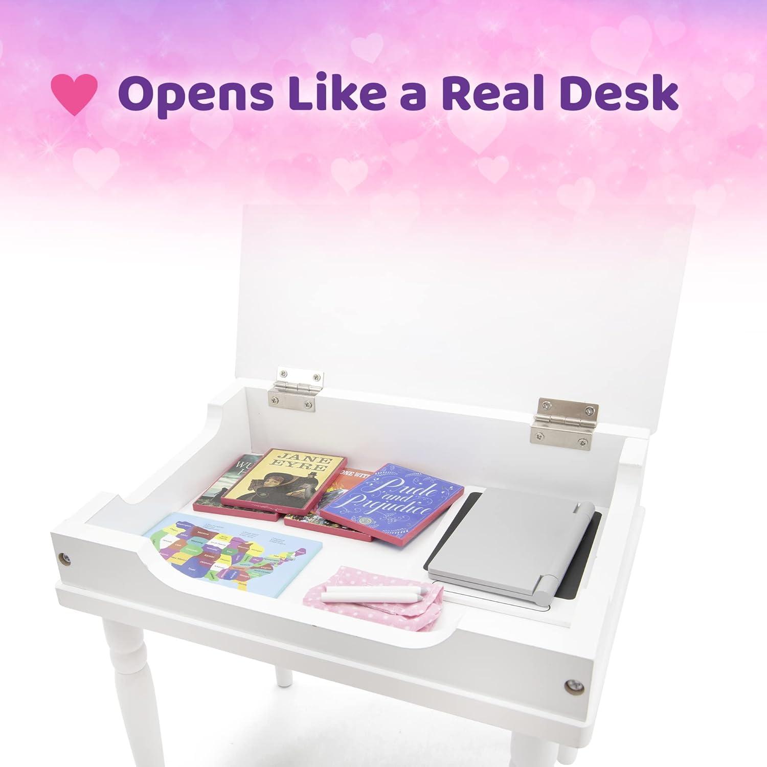 Playtime by Eimmie Classroom Playset w/ Desk & Chair for 18 Inch Dolls