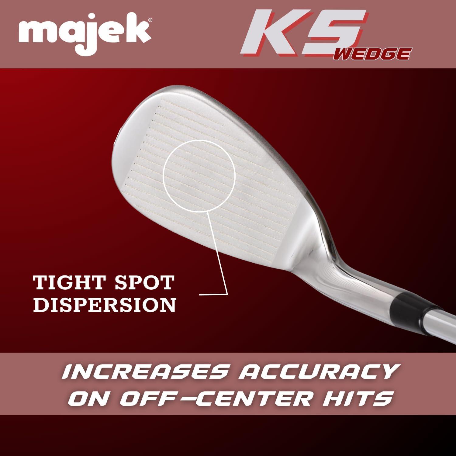 Majek Golf Senior Men's Complete Wedge Set: 52° Gap Wedge (GW), 56° Sand Wedge (SW), 60° Lob Wedge (LW) Right Handed Senior Flex Steel Shaft