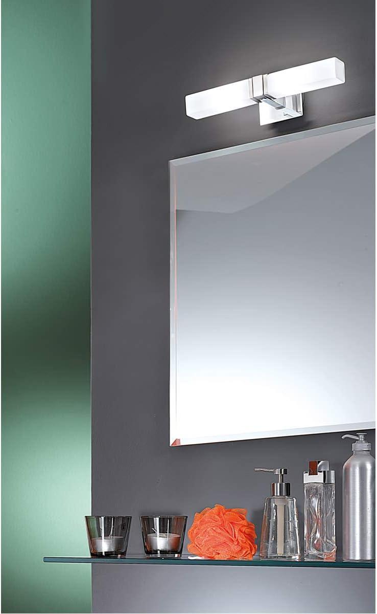 Eglo Lighting - Palermo - 2-Light Vanity Light - Matte Nickel - Opal Frosted