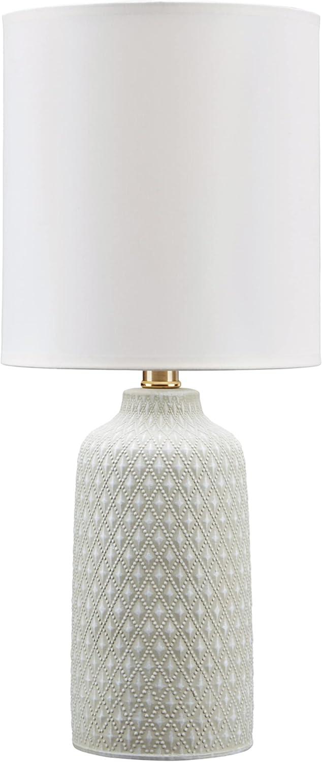 Donnford 20" Gray and White Ceramic Table Lamp