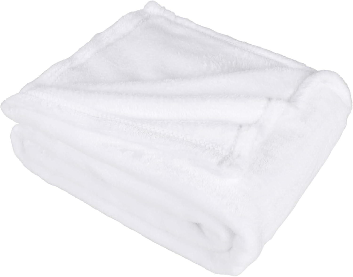 Superior Superior Polka Dots or Solid Fleece Plush Blanket Medium Weight Fluffy Soft Decorative Bedding