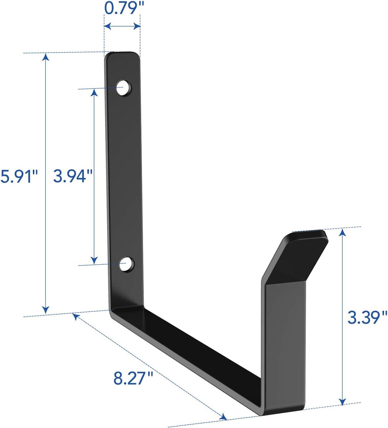 FLEXIMOUNTS 2-Pack Add-On Storage Utility Hook Accessory for Garage Ceiling Storage Rack, Black