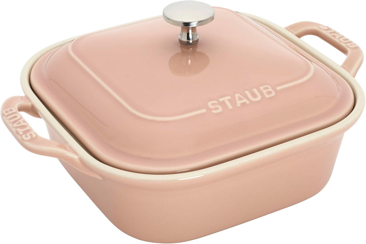 Staub Staub Ceramic 4-Pc Baking Pans Set, Casserole Dish With Lid, Brownie Pan,