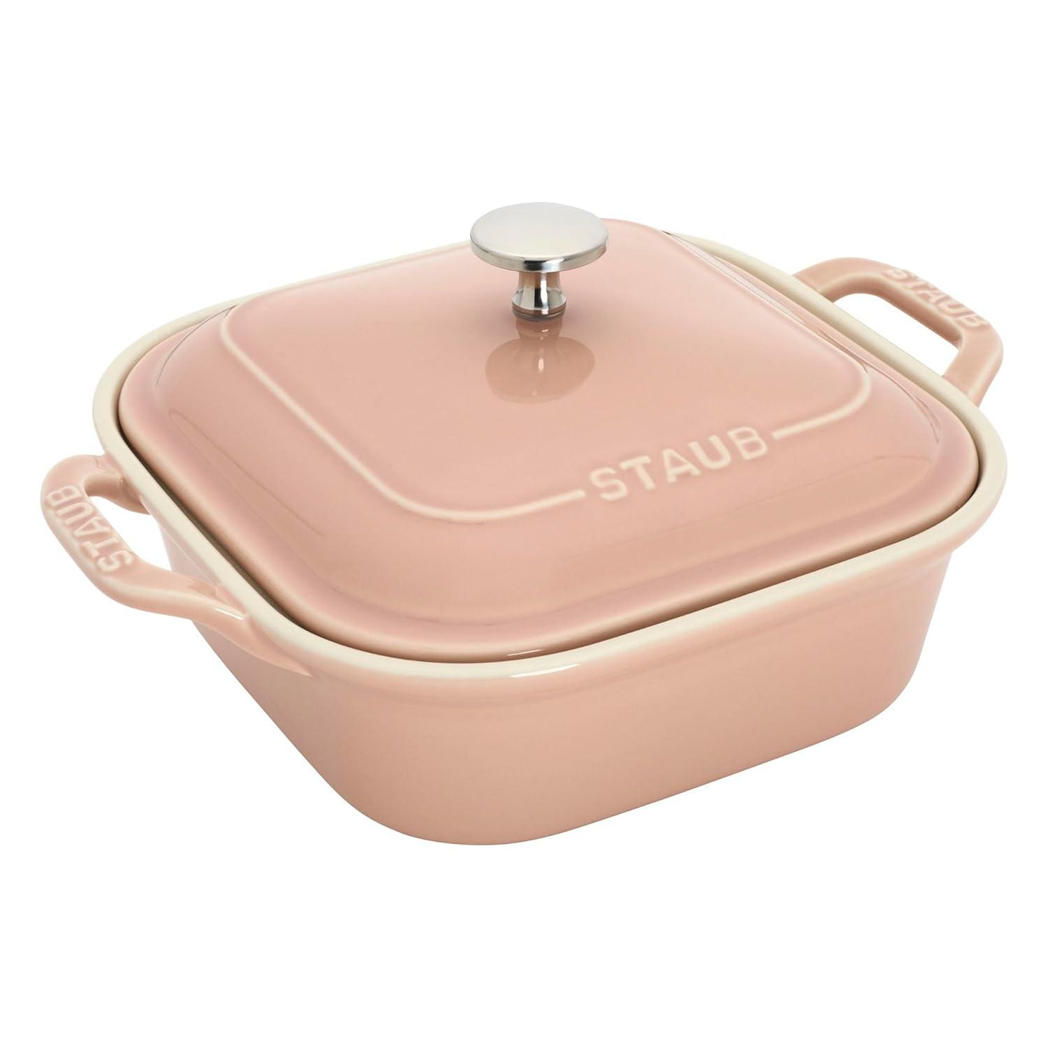 Staub Staub Ceramic 4-Pc Baking Pans Set, Casserole Dish With Lid, Brownie Pan,