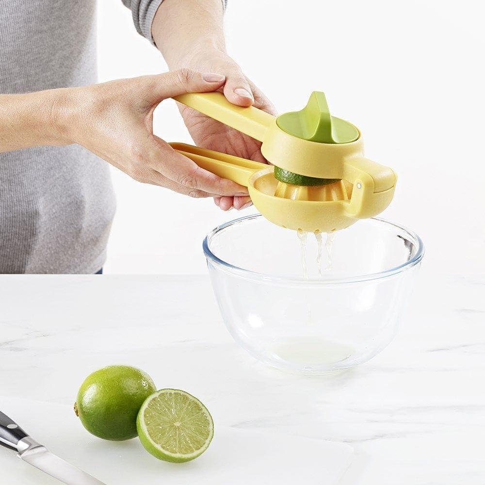 Yellow Stainless Steel Dual-Action Citrus Press