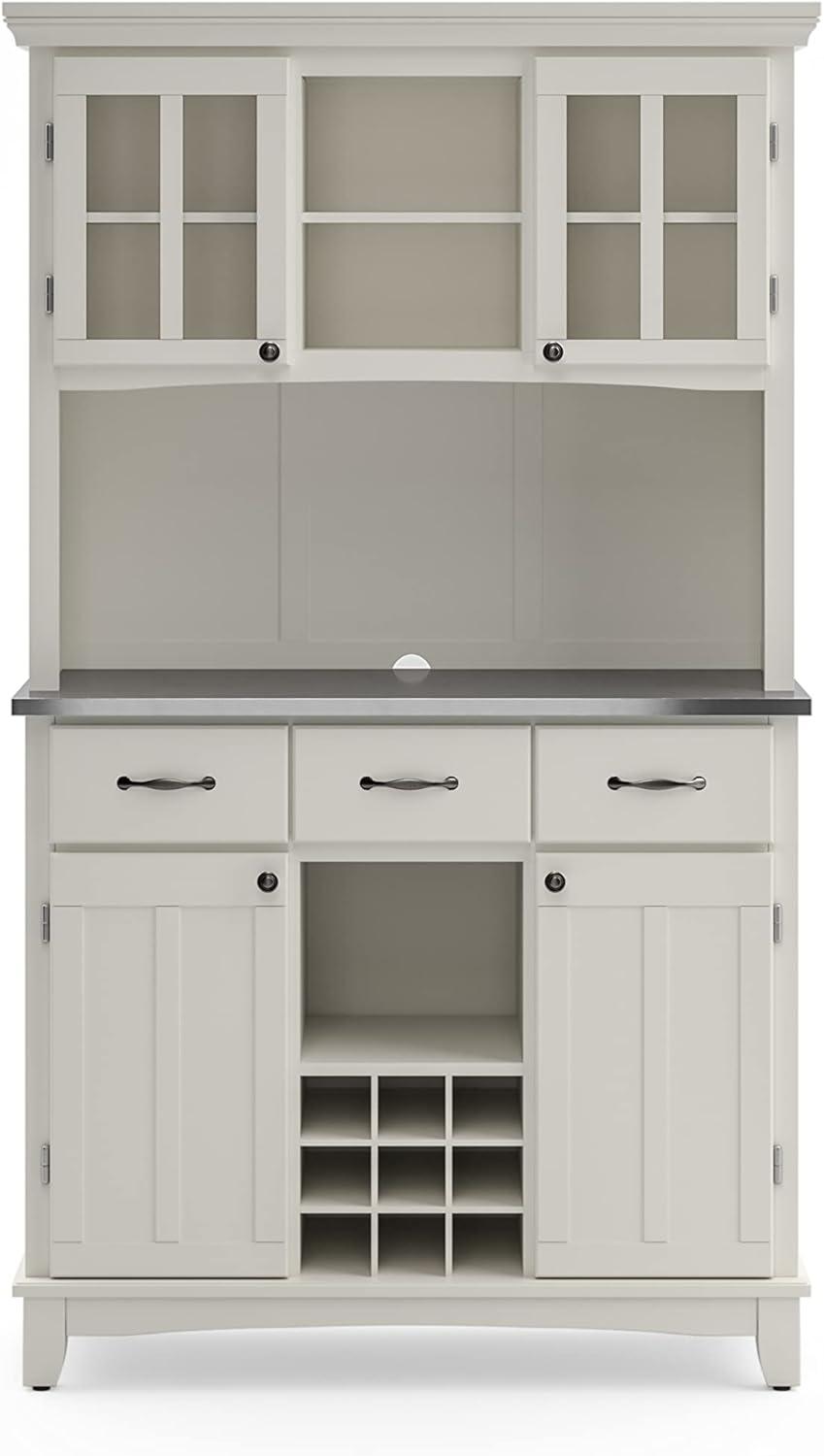 Stainless Top and Hutch Sideboard Buffet Servers- Home Styles