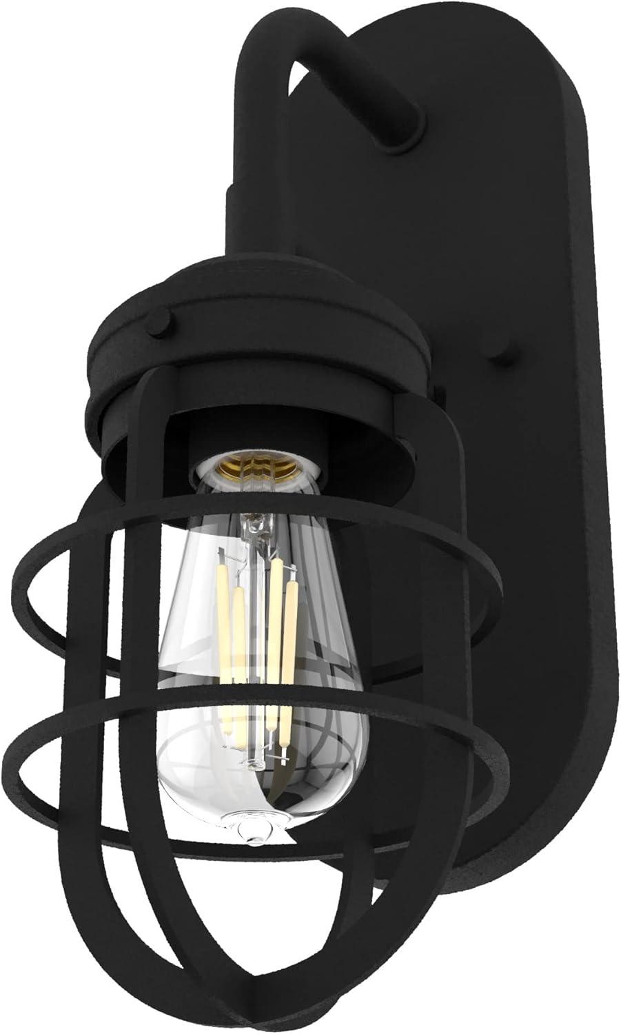 Starklake Dimmable Black Iron Outdoor Wall Sconce