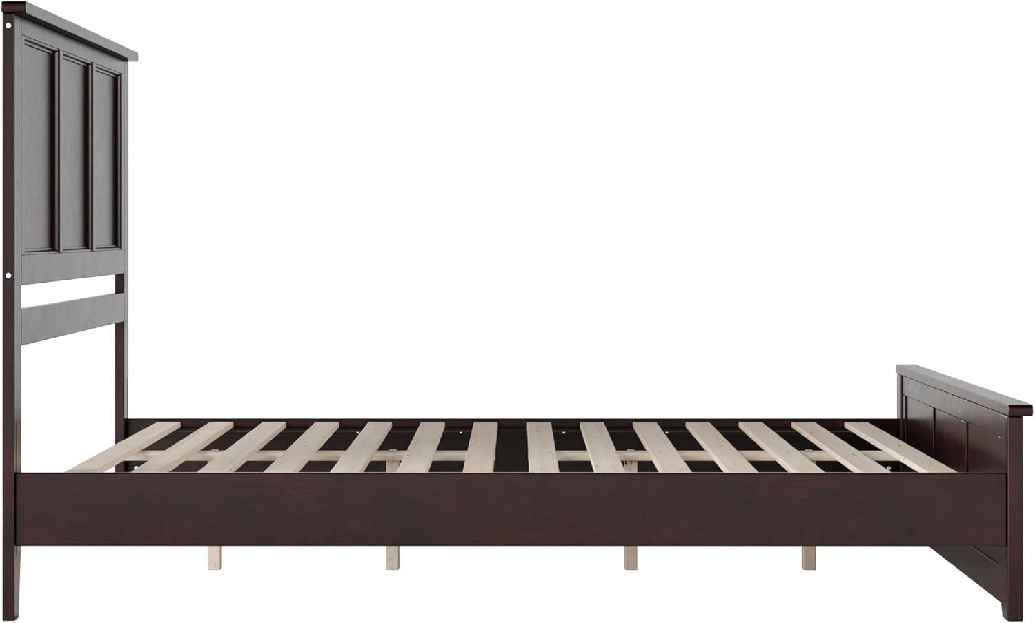 AFI Charlotte Queen Solid Wood Low Profile Platform Bed with Matching Footboard, Espresso