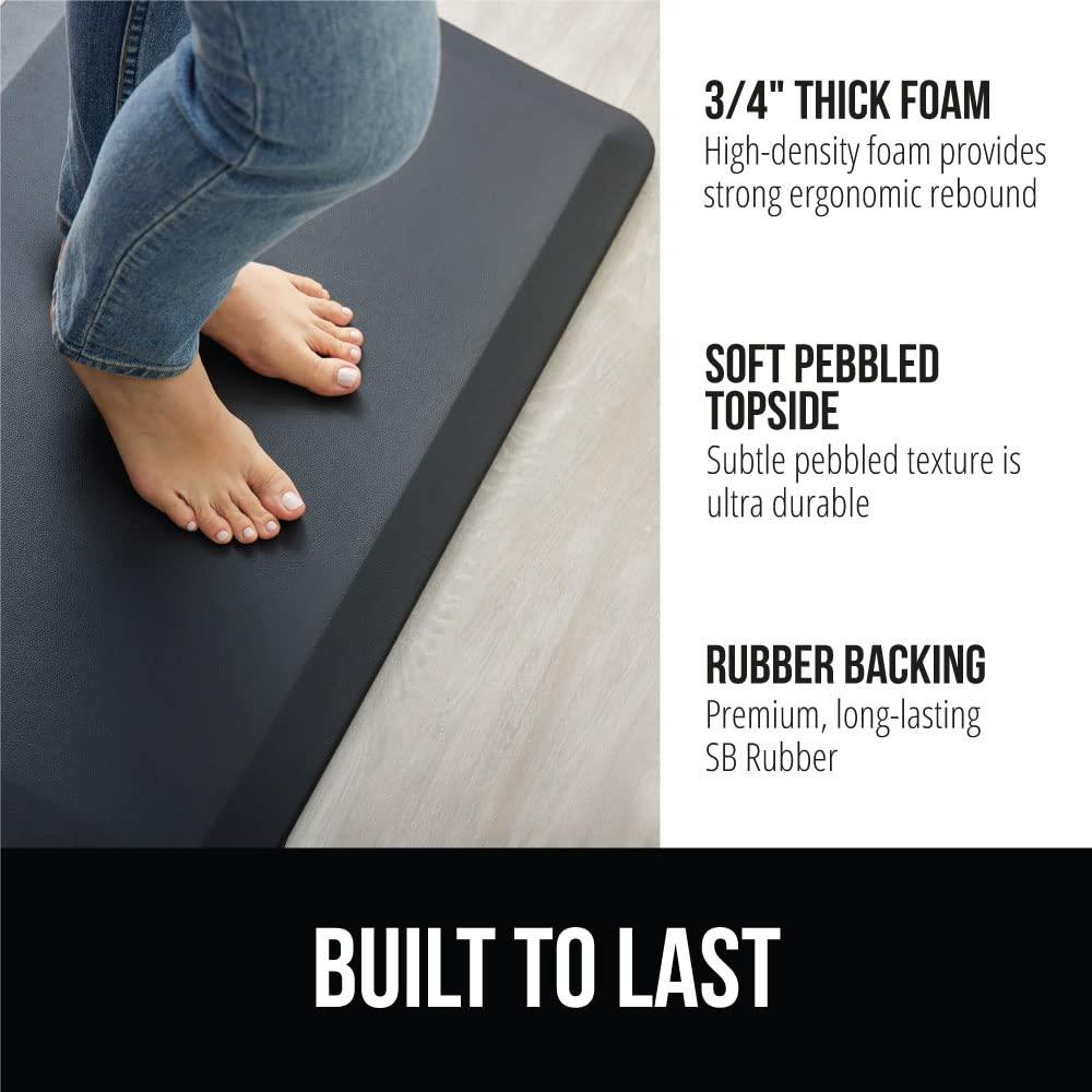 Gorilla Grip Original Premium Anti Fatigue Comfort Mat, Ergonomically Engineered, Extra Support and Thick, Kitchen and Office Standing Desk, 32x20 Inches, Black