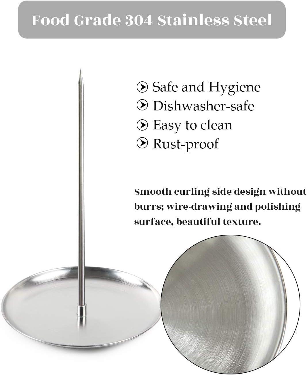 Ersvoioy Vertical Skewer Brazilian Barbecue Skewer Stand Stainless Steel Removable Grilling Meat Spit for Shawarma Kebabs Bbq Roasting Meat Steak Whole Chicken Sausage Deals of The Day Clearance