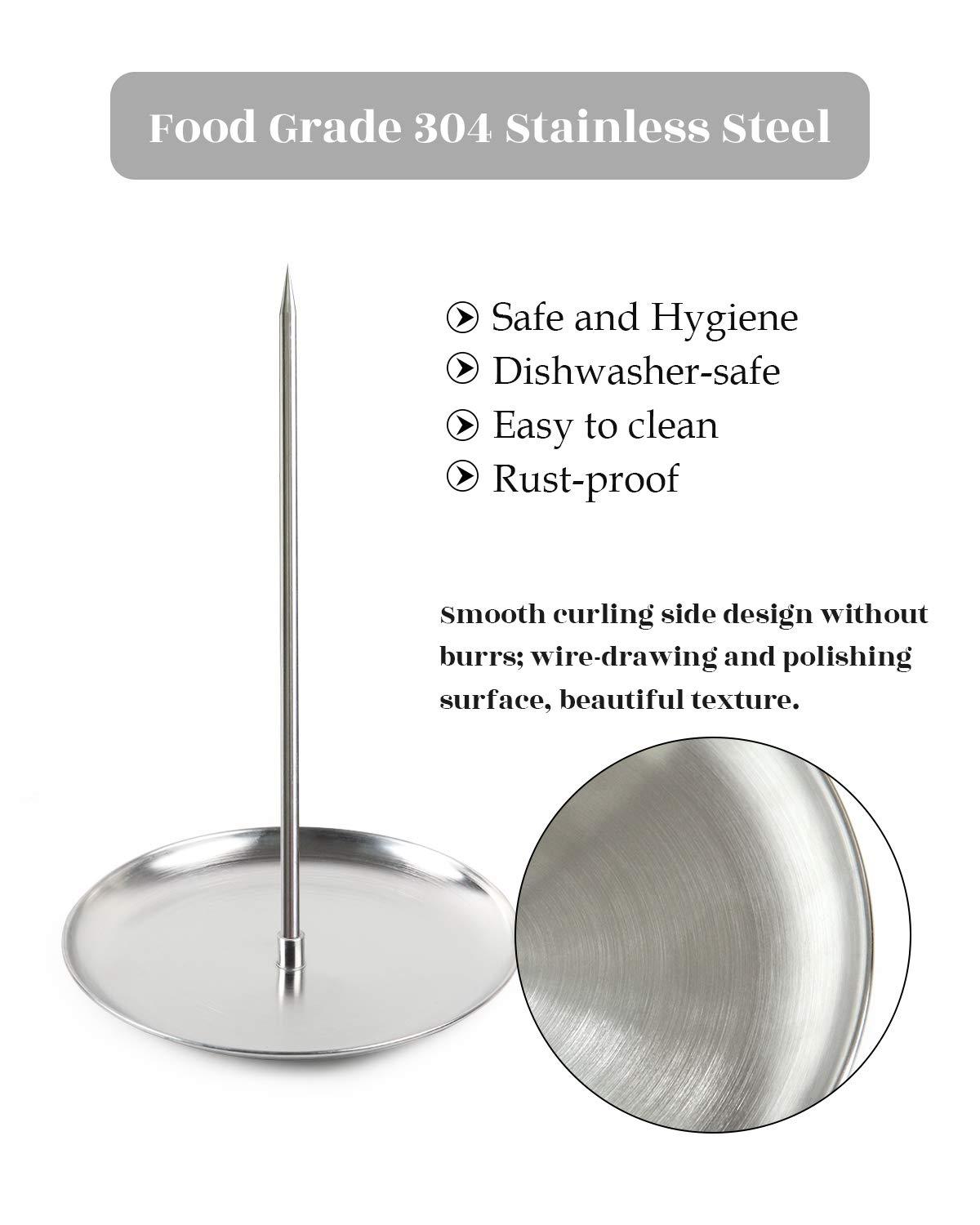 Ersvoioy Vertical Skewer Brazilian Barbecue Skewer Stand Stainless Steel Removable Grilling Meat Spit for Shawarma Kebabs Bbq Roasting Meat Steak Whole Chicken Sausage Deals of The Day Clearance