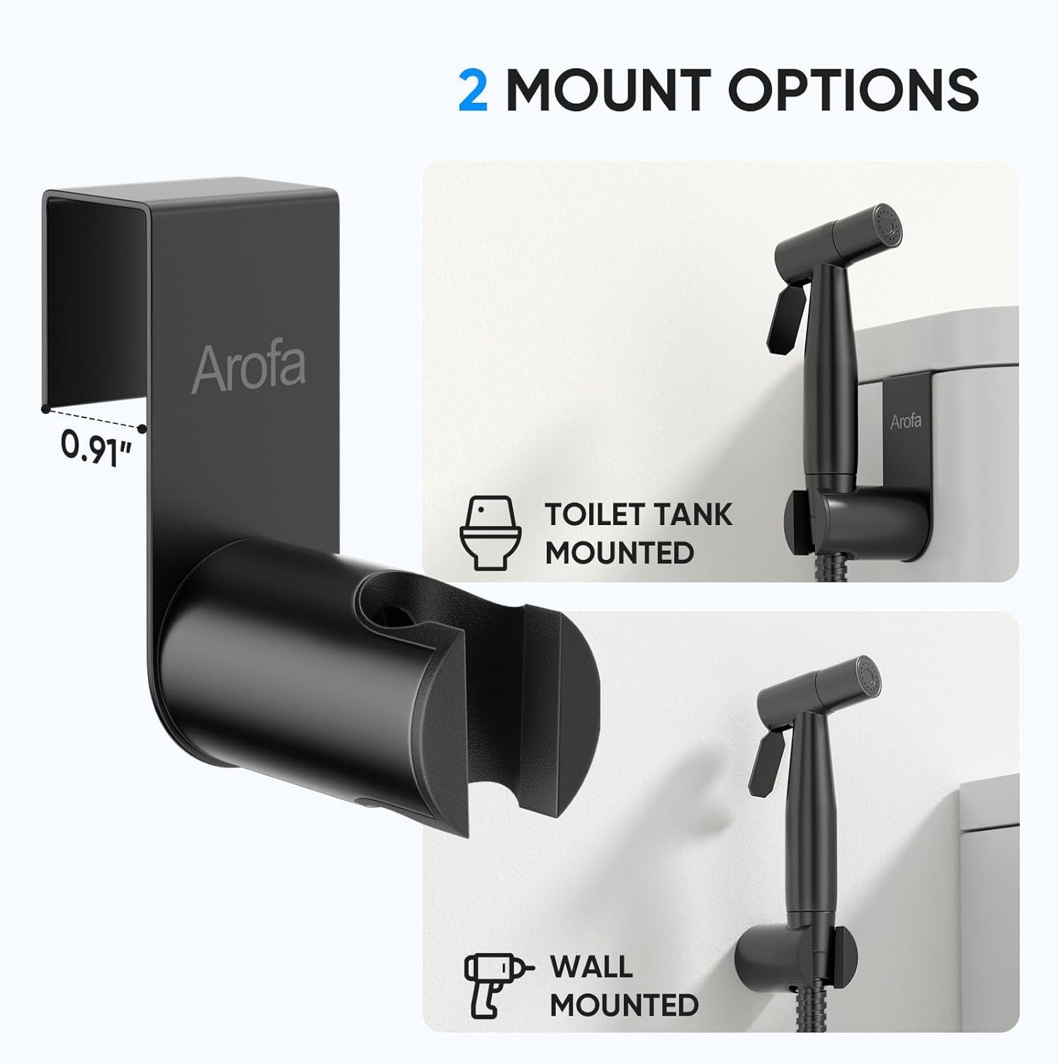 Matte Black Handheld Bidet Sprayer with Adjustable Water Pressure