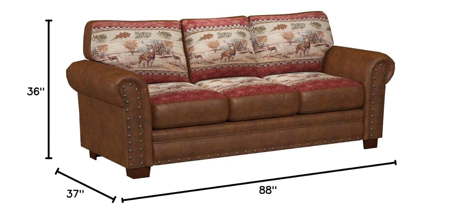 American Furniture Classics Deer Valley Model 8503-50 Lodge Style Sofa