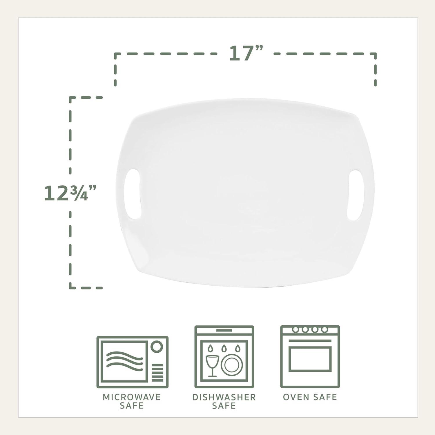 Fitz and Floyd Platter 17" Everyday White Dishwasher, Microwave  Oven Safe