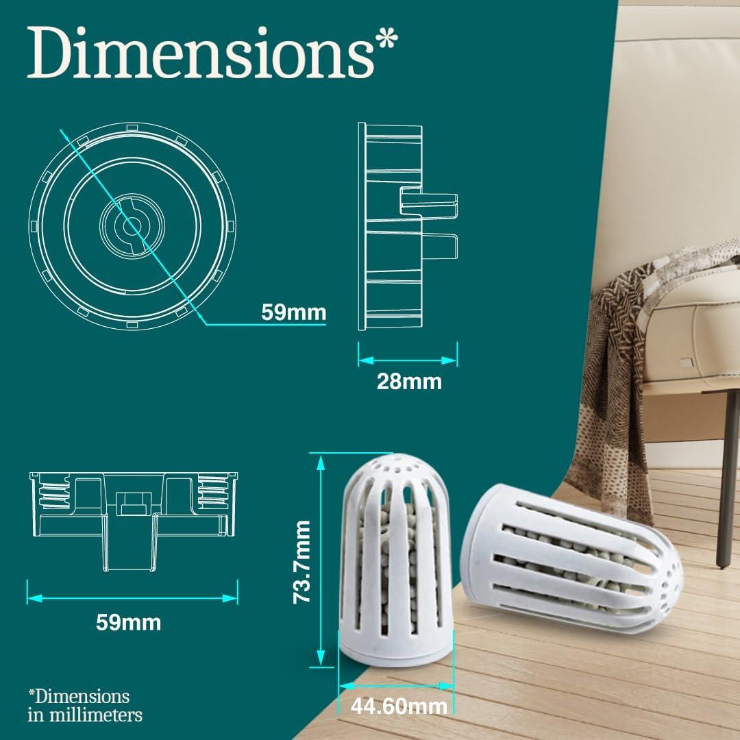 Fits Most Ultrasonic Humidifier Replacement Filters for Home, Cool Mist Demineralization Cartridges, Ceramic Filter Stone Material, 3 Pack, 6 Months Each - Aennon