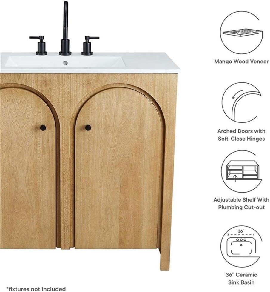 Modway Modway Appia 36'' Single Bathroom Vanity with Ceramic Top