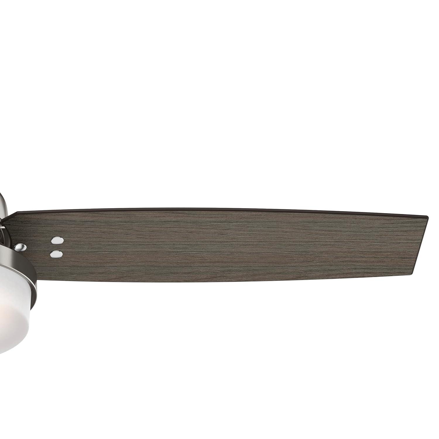 52" Sentinel Ceiling Fan with Remote Nickel: WhisperWind Motor, Reversible - Hunter Fan
