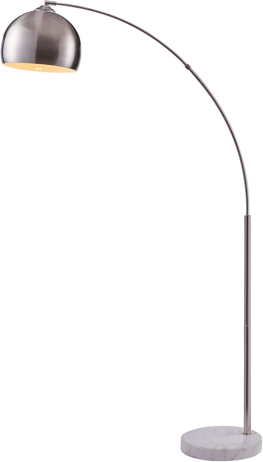 Teamson Home Arquer 68.1" Arc Floor Lamp with Faux Marble Base