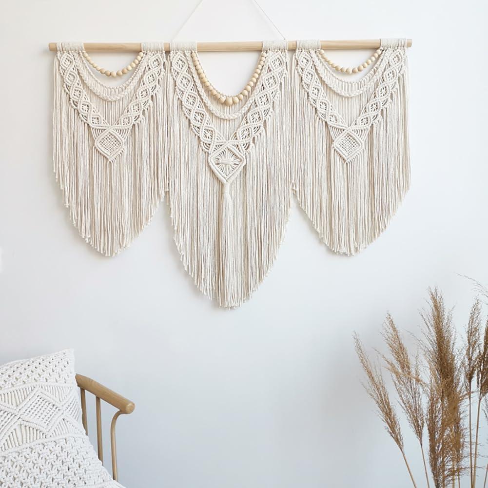 Rosalind Wheeler Macrame Wall Hanging Large Boho Wall Decor Wall Decor Living Room