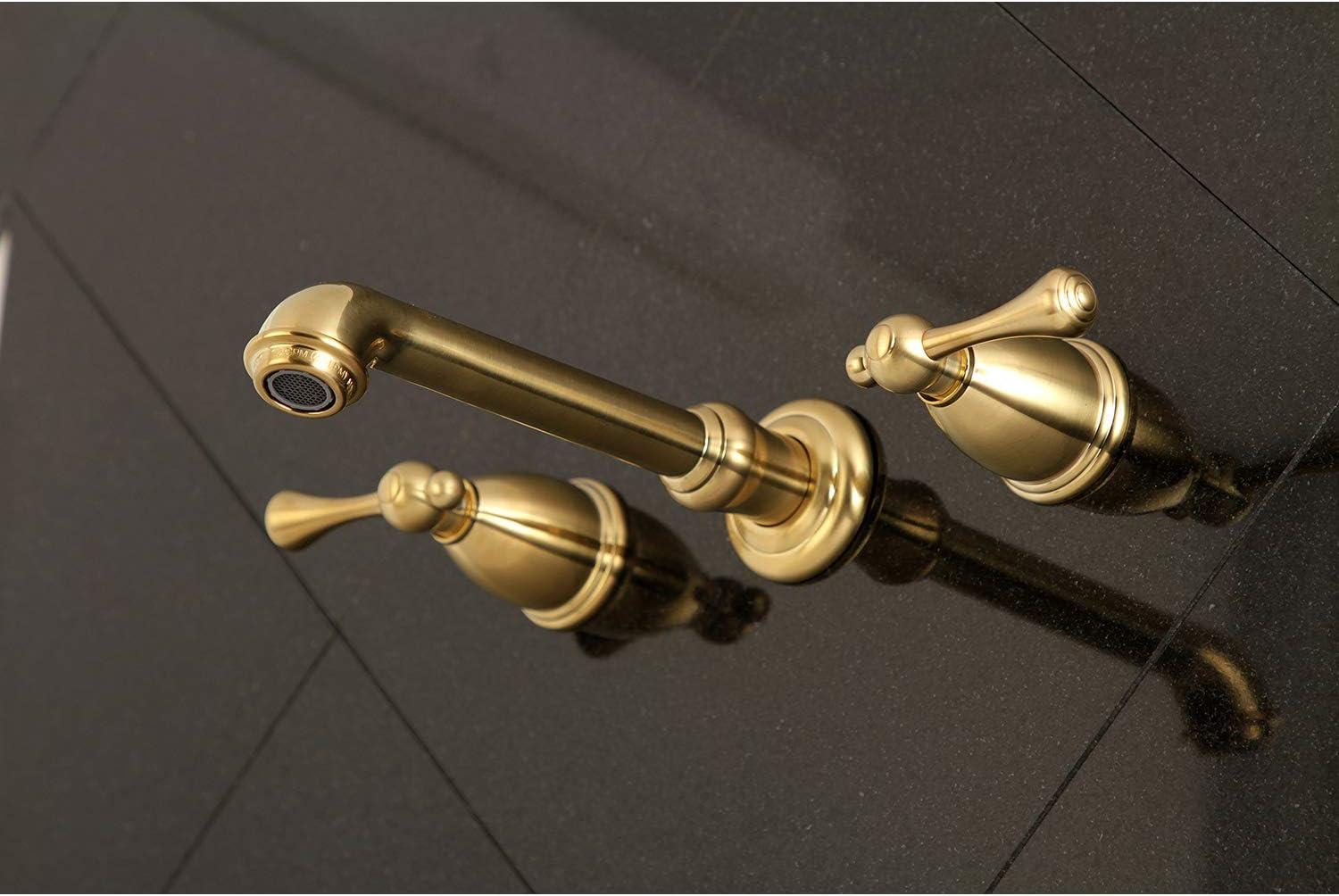 Kingston Brass English Country Two-Handle 3-Hole Wall Mount Bathroom Faucet