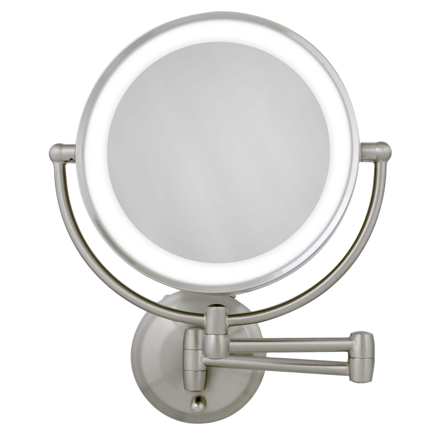 Zadro LED Wall Mounted Makeup Mirror w/ Magnification & Extendable Arm