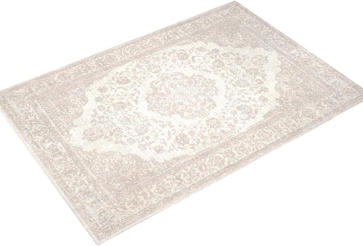 SAFAVIEH Classic Vintage Ivonette Overdyed Border Cotton Area Rug, Beige, 8' x 11'