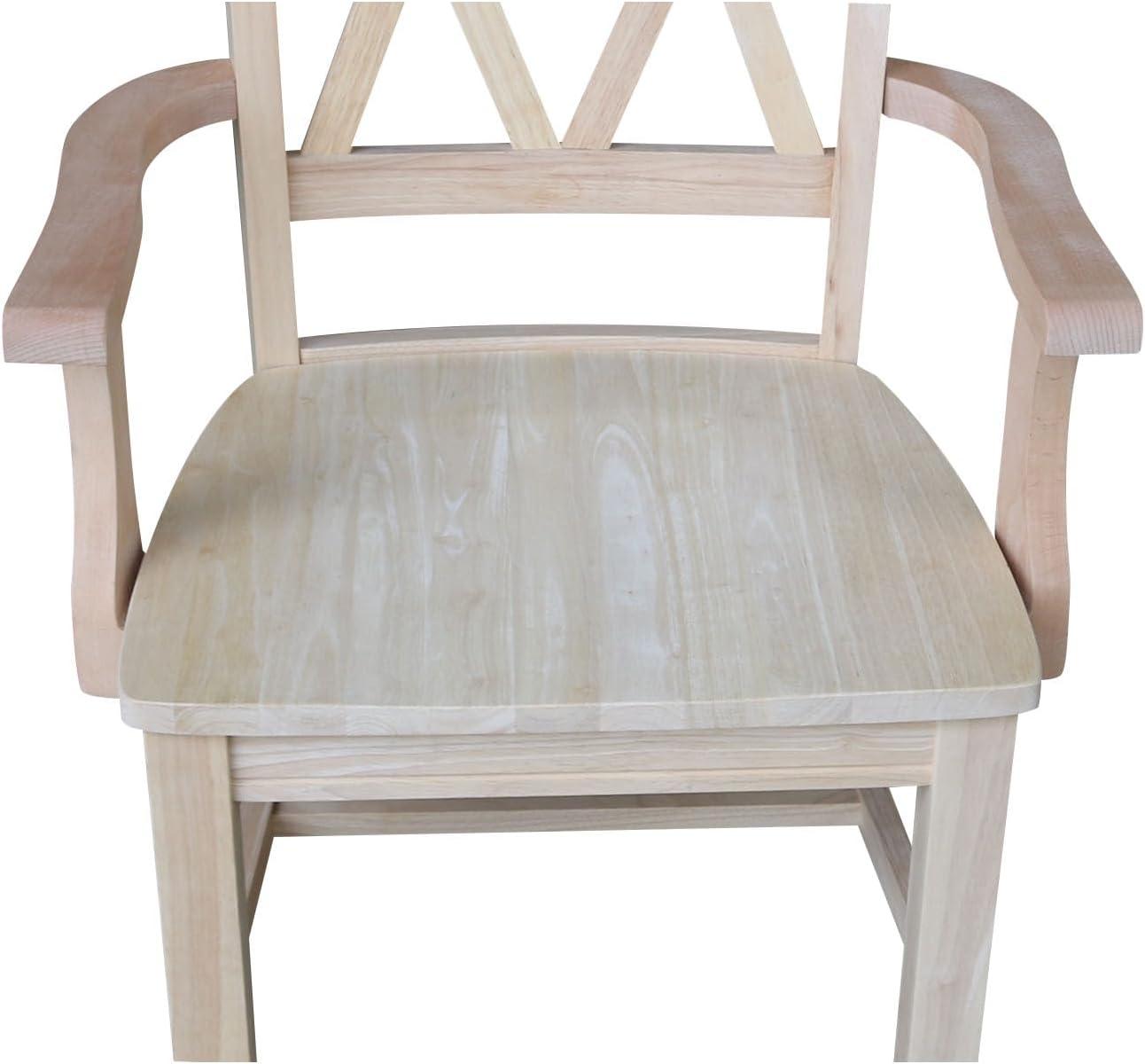 International Concepts Double X-Back Chair with Arms