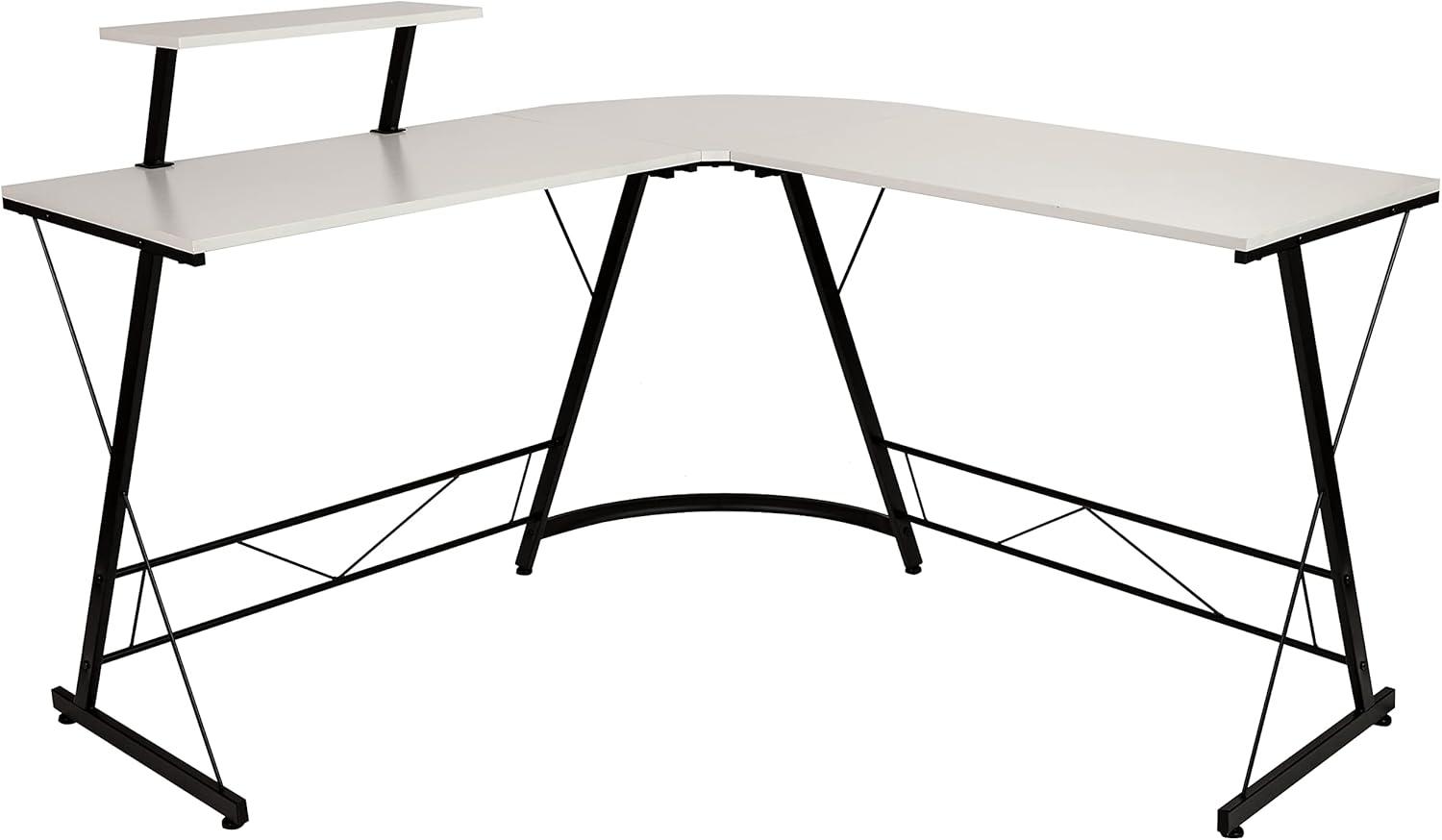 Flash Furniture L-Shaped Desk 71.5" Computer Corner Desk, Home Office Corner Desk, Gaming Desk, Space Saving, Easy to Assemble