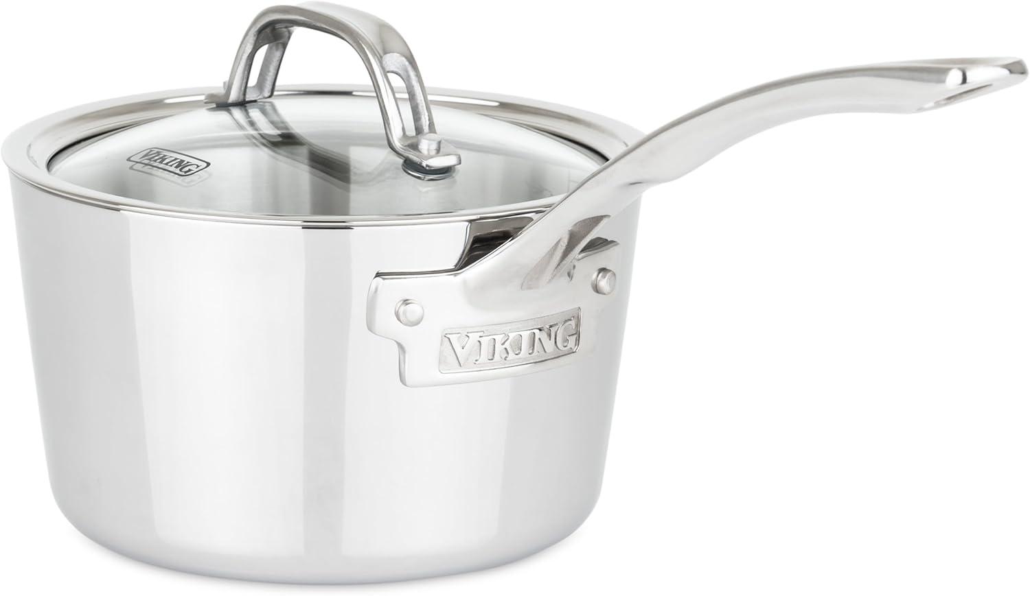 Viking Viking Contemporary 3-Ply Sauce Pan with Glass Lid