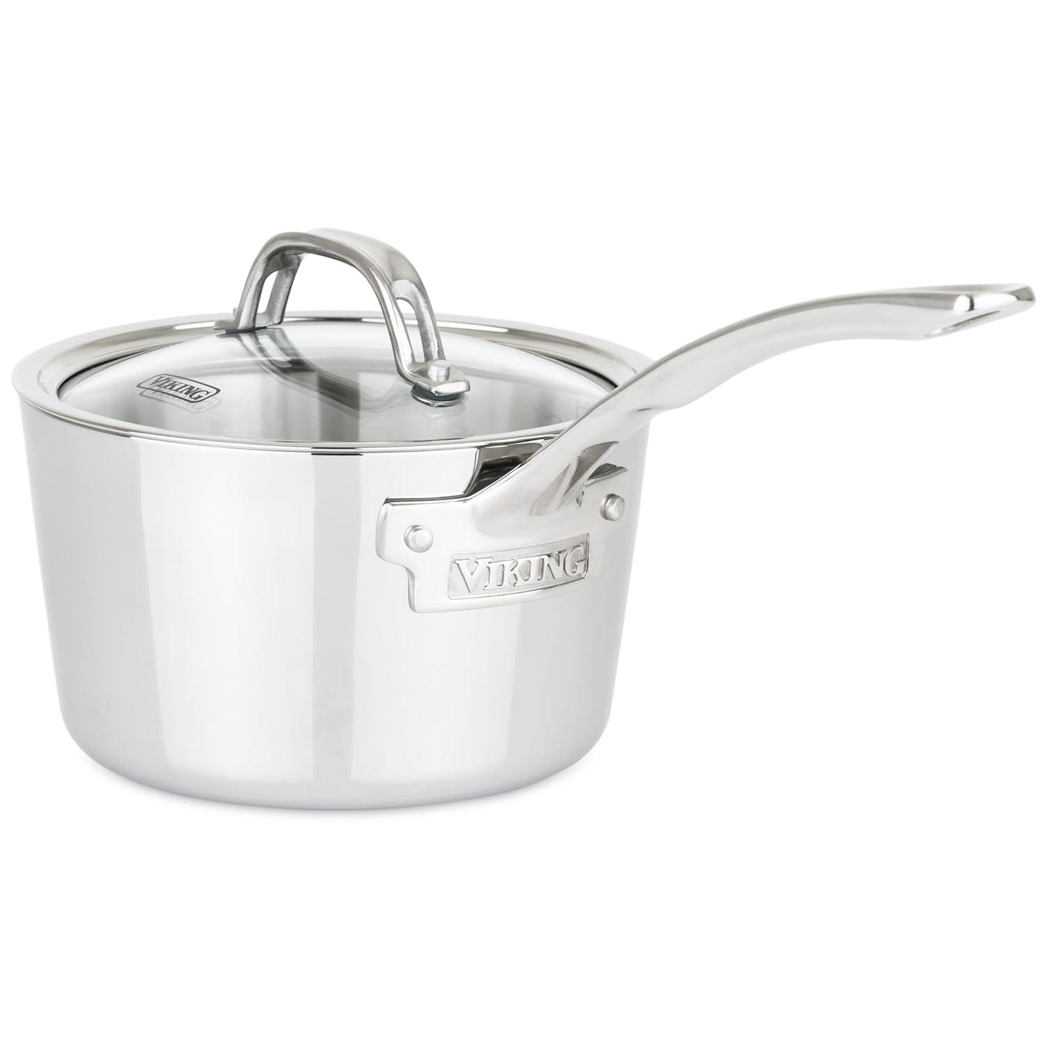 Viking Viking Contemporary 3-Ply Sauce Pan with Glass Lid