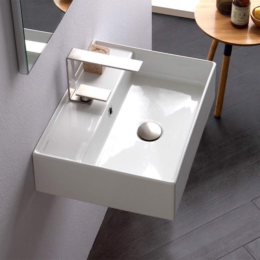 Scarabeo By Nameeks 15.1'' White Ceramic Rectangular Bathroom Sink with Overflow