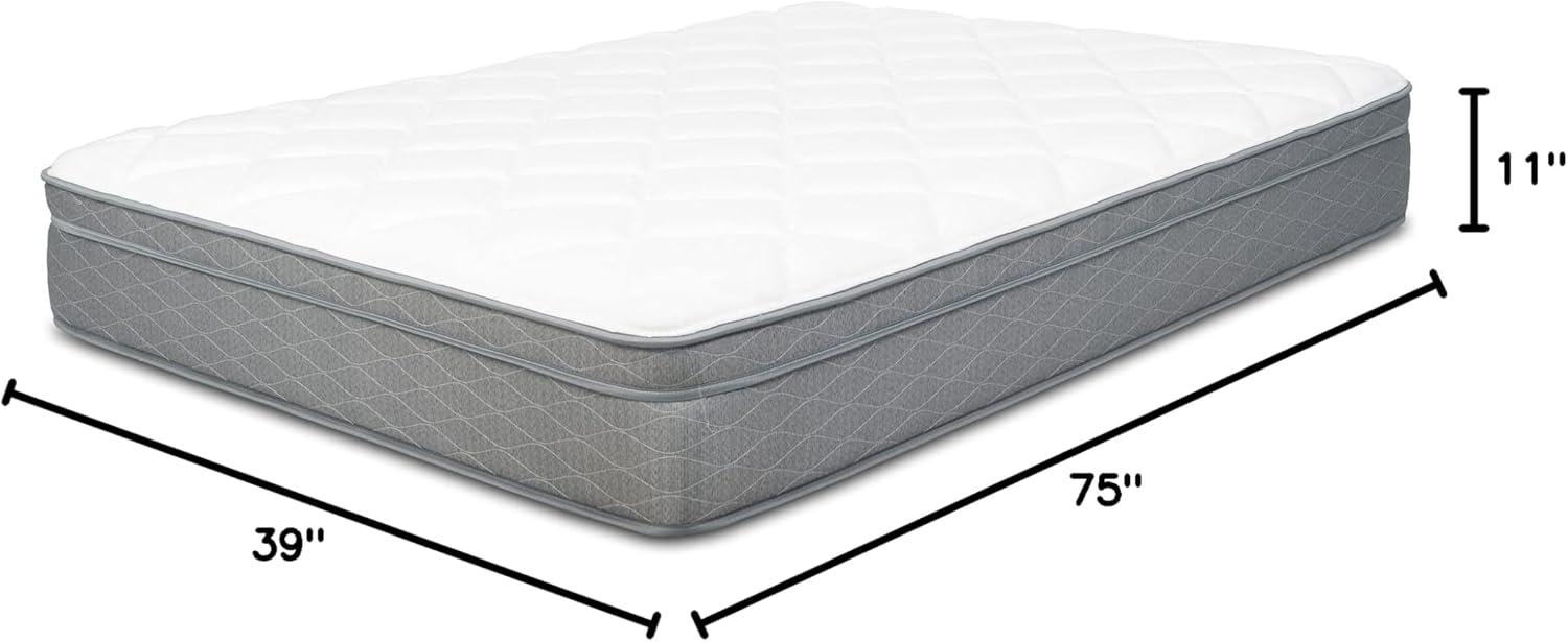 Dreamfoam Bedding Doze 11" Eurotop Soft Plush Firm Memory Foam Mattress, Twin